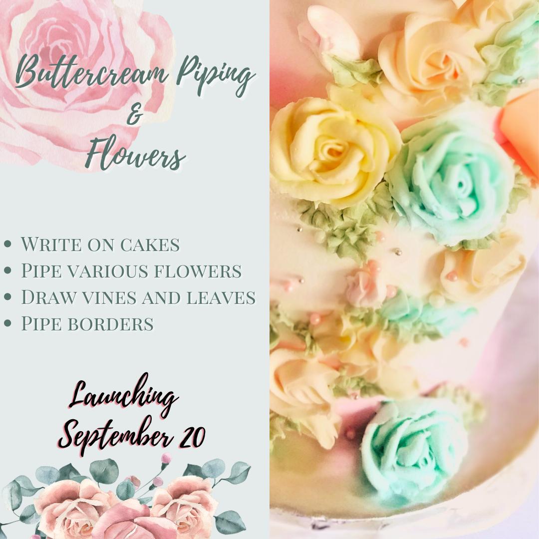 ONLINE Buttercream Piping and Flowers Mini Class