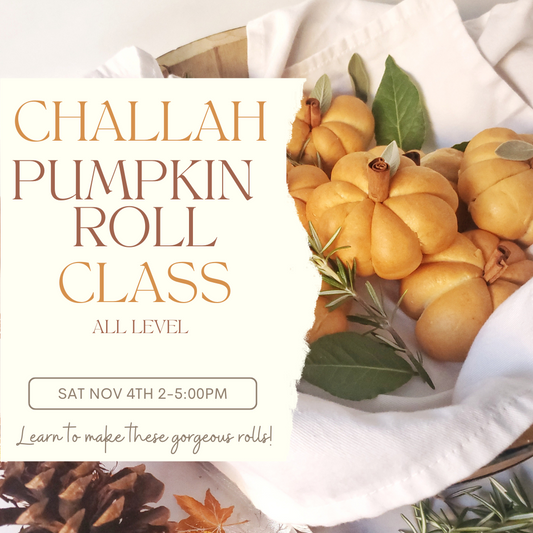 Pumpkin Challah Dinner Roll Class (SAT NOV 4TH)